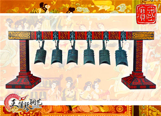 6件套仿古編鐘，小型特色樂器，民樂混音配套